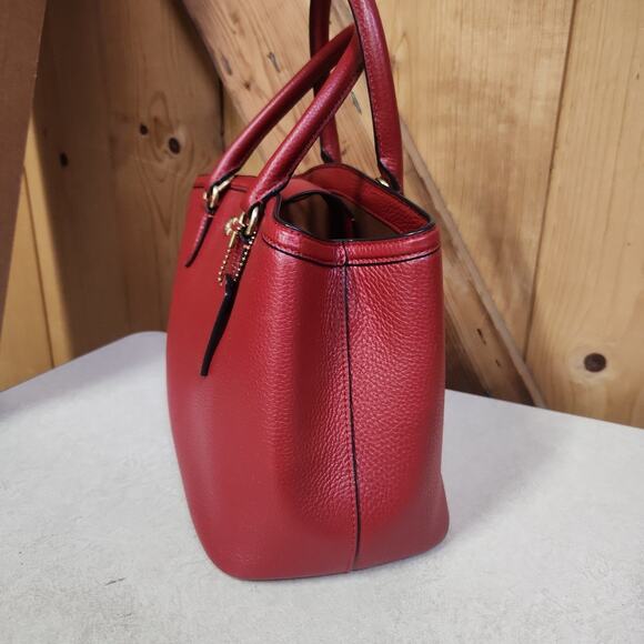 Coach Legacy Medium Pebbled Leather Carryall 28 B4/Ruby CU024 - Picture 3 of 8